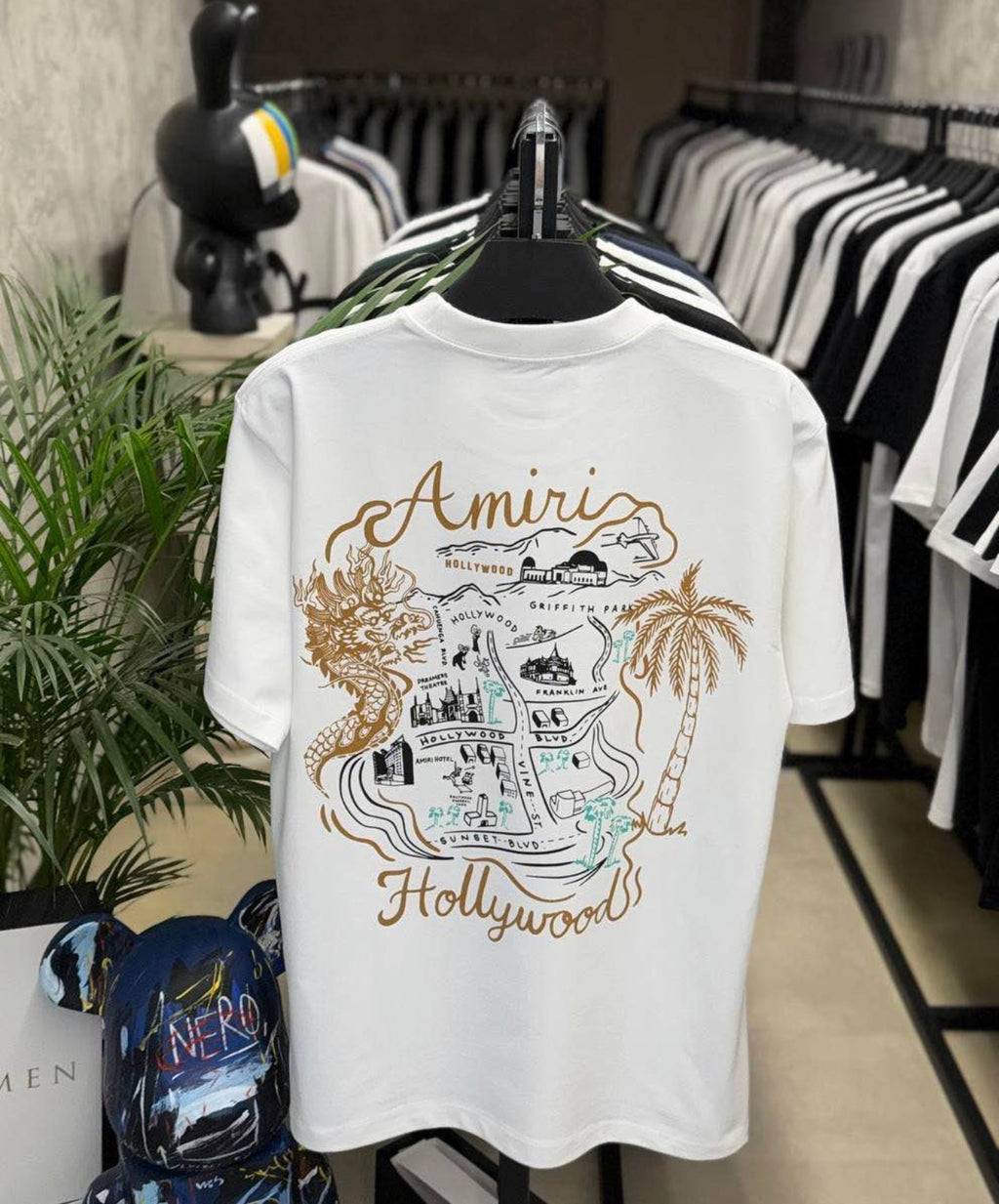 amiri hollywood WHITE shirt